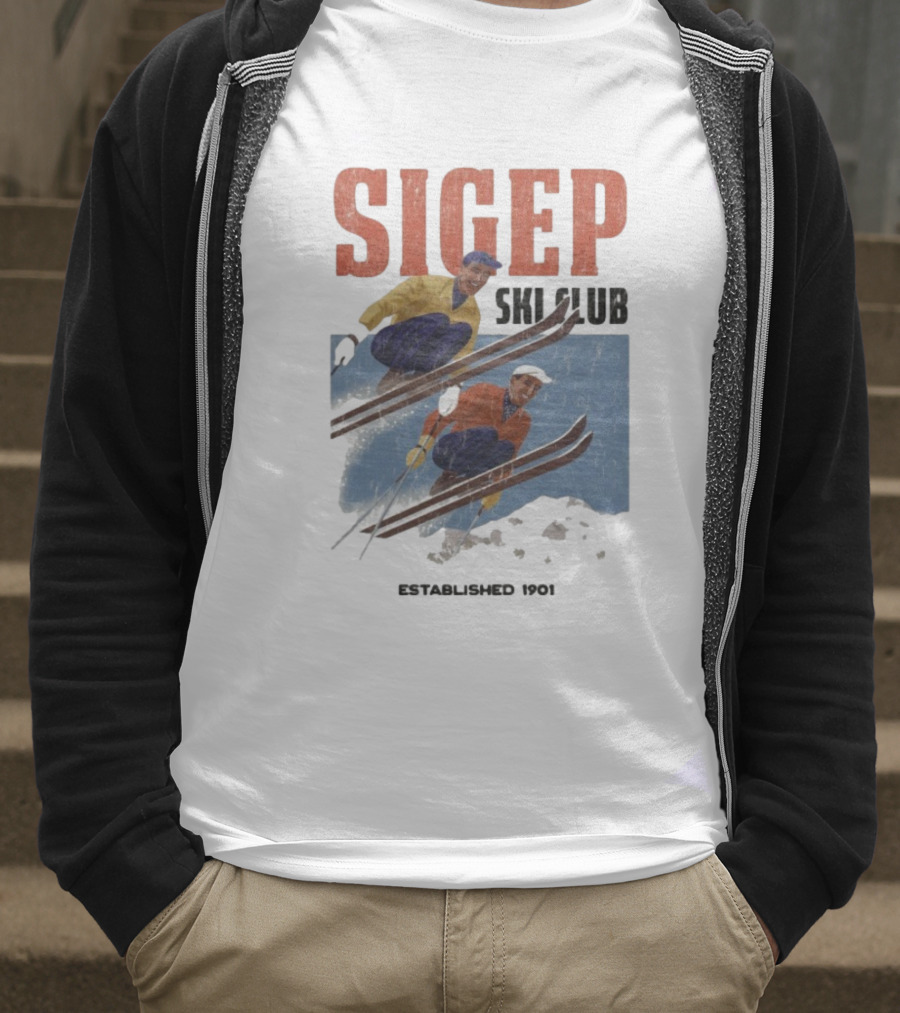 SIGEP Ski Club Est 1901 Sigma Phi Epsilon Retro Style T-Shirt