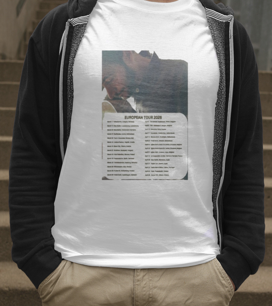Tom Smith European Tour 2026 Cologne To Athens Concert Dates T-Shirt