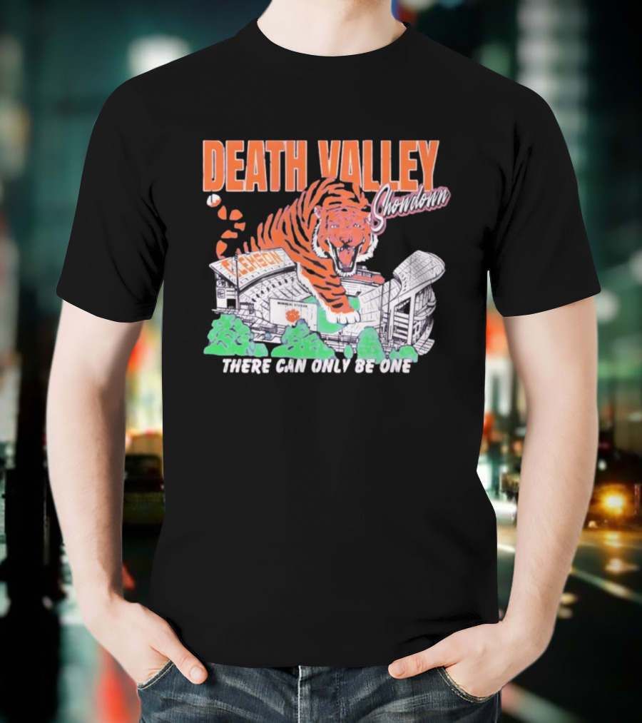Clemson Tigers Death Valley Showdown There Can Only Be One Memorial Stadium T-Shirt