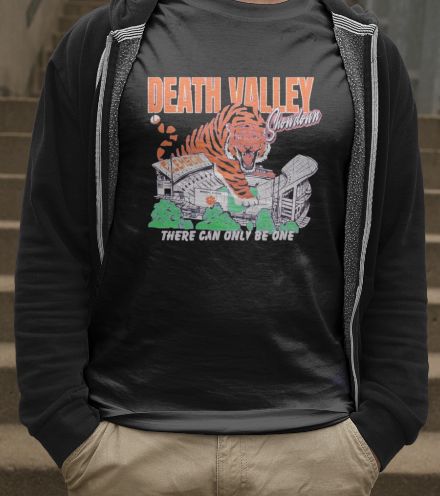 Clemson Tigers Death Valley Showdown There Can Only Be One Memorial Stadium T-Shirt