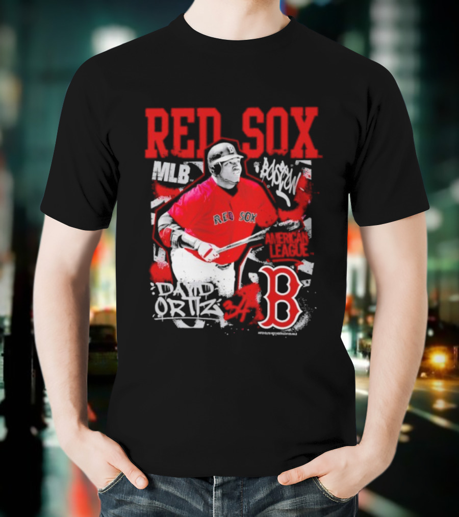 David Ortiz MLB Red Sox Cooperstown Star Moment Boston B T-Shirt