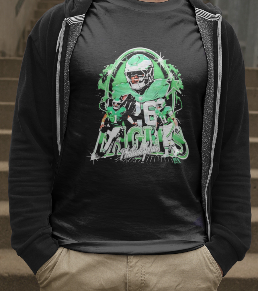 Philadelphia Eagles Jalen Hurts Charles Barkley AJ Brown Trio T-Shirt