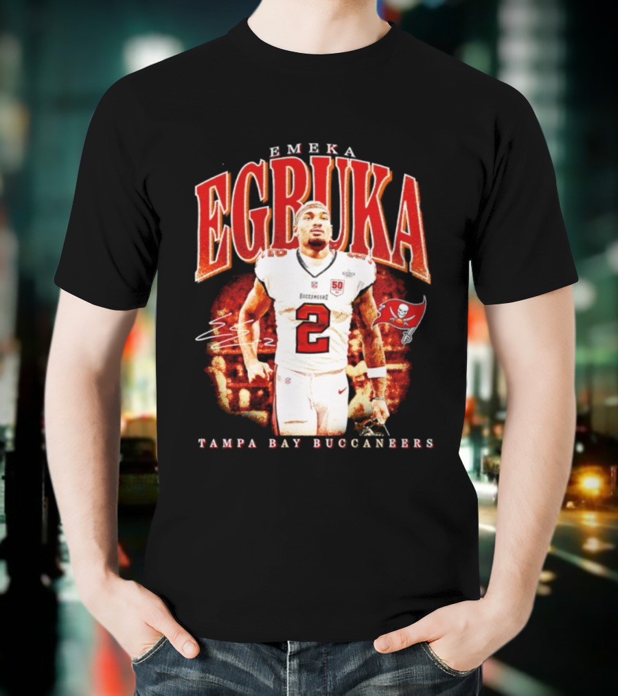 Emeka Egbuka Tampa Bay Buccaneers Egbuka 2 Football Player T-Shirt