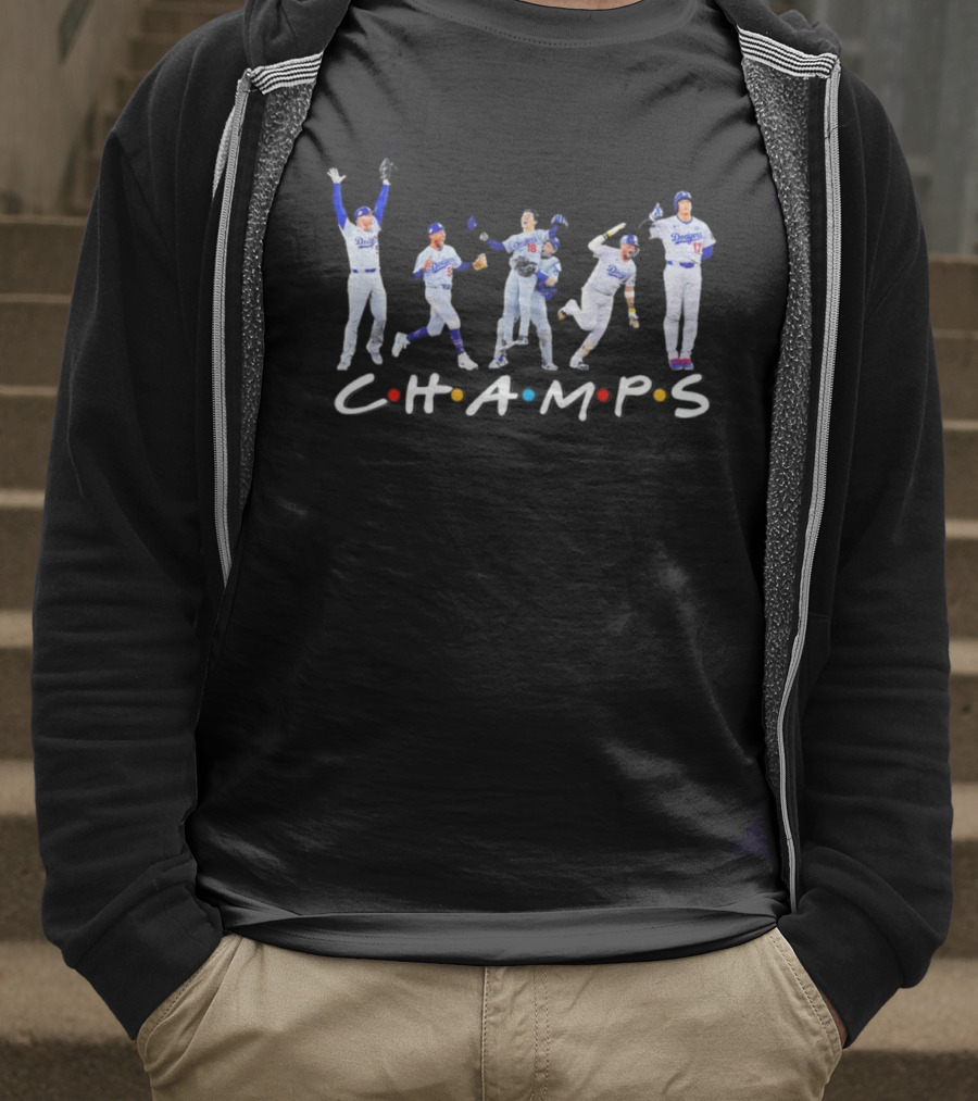Los Angeles Dodgers Champs Players Celebration T-Shirt