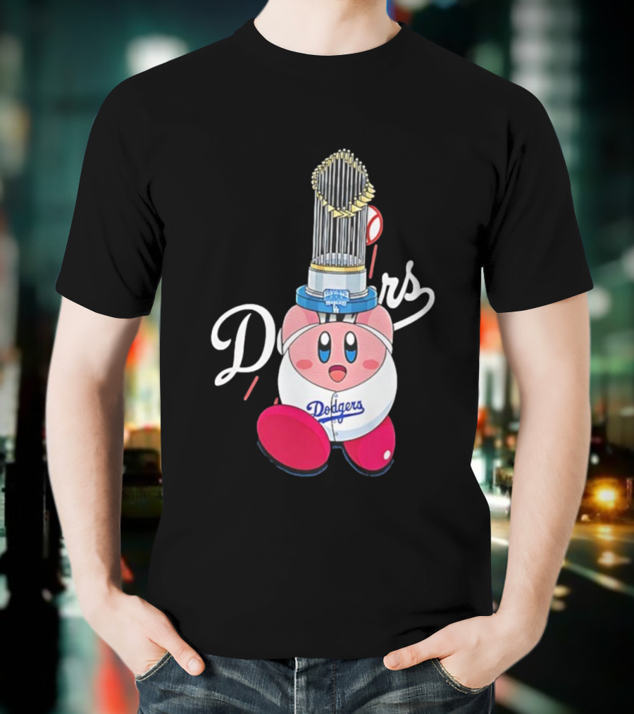 Kirby Dodgers Trophy World Series Champions MLB 2025 T-Shirt