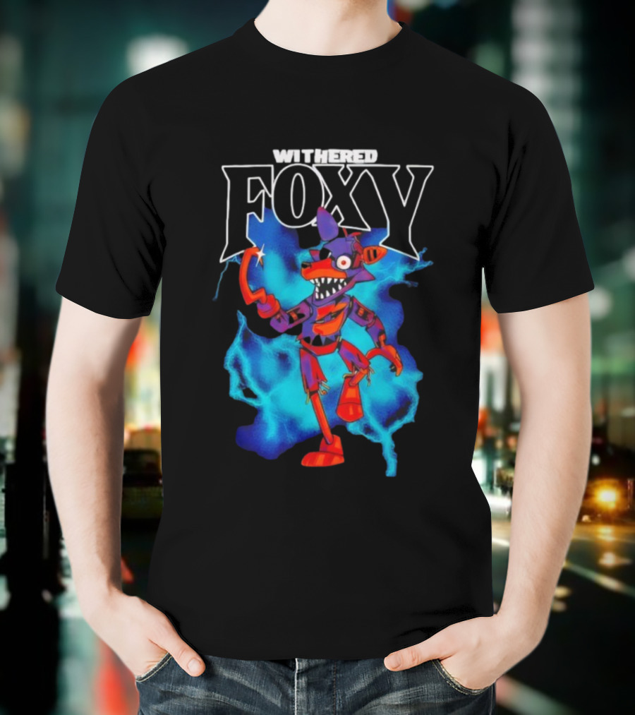 Withered Foxy Five Nights At Freddy’s Colorful Character Artwork T-Shirt