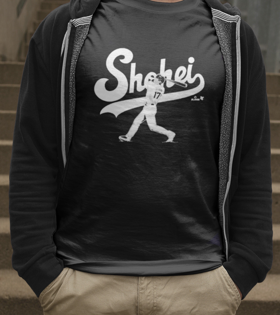 Shohei Ohtani Slugger Swing Baseball Player Action T-Shirt