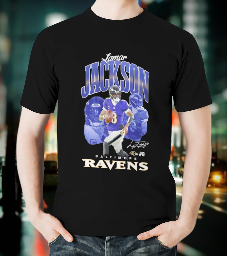 Lamar Jackson Baltimore Ravens #8 Outerstuff T-Shirt