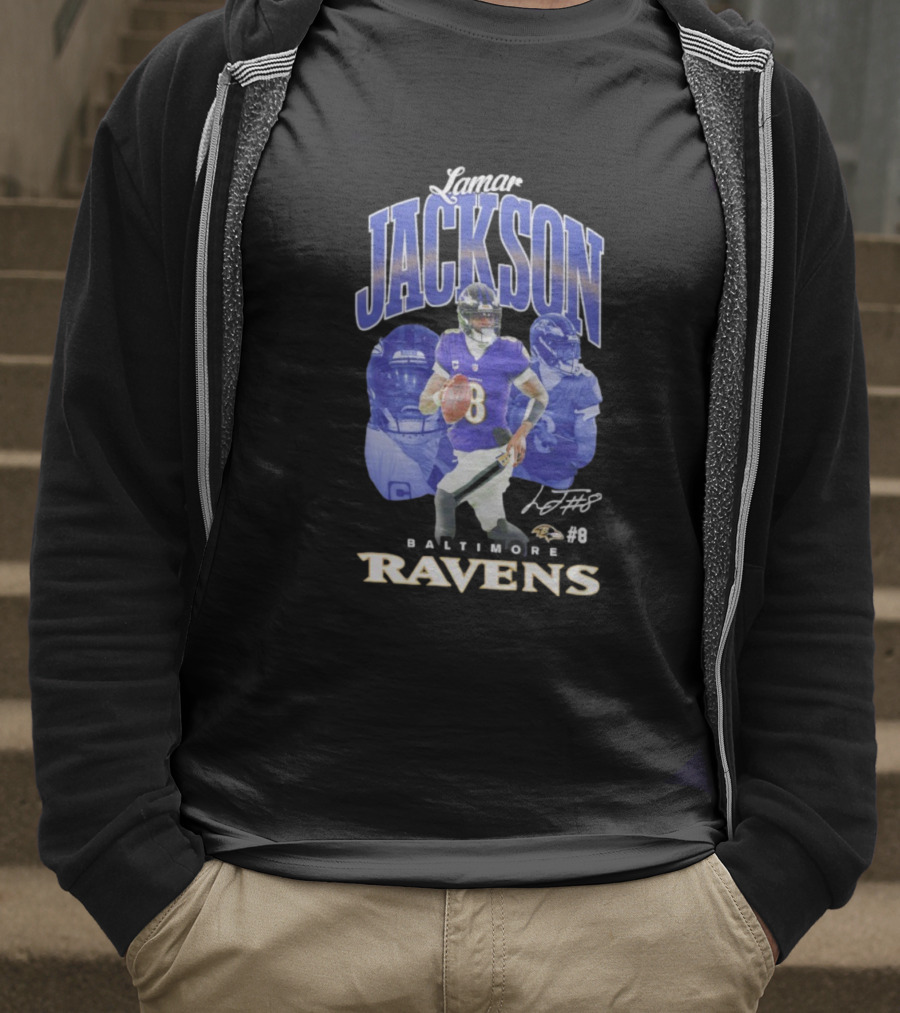 Lamar Jackson Baltimore Ravens #8 Outerstuff T-Shirt