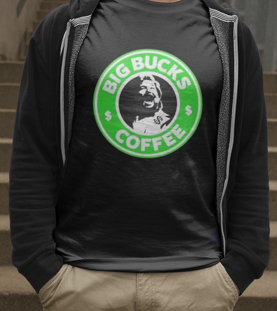 Ted DiBiase Big Bucks Coffee Parody Design T-Shirt