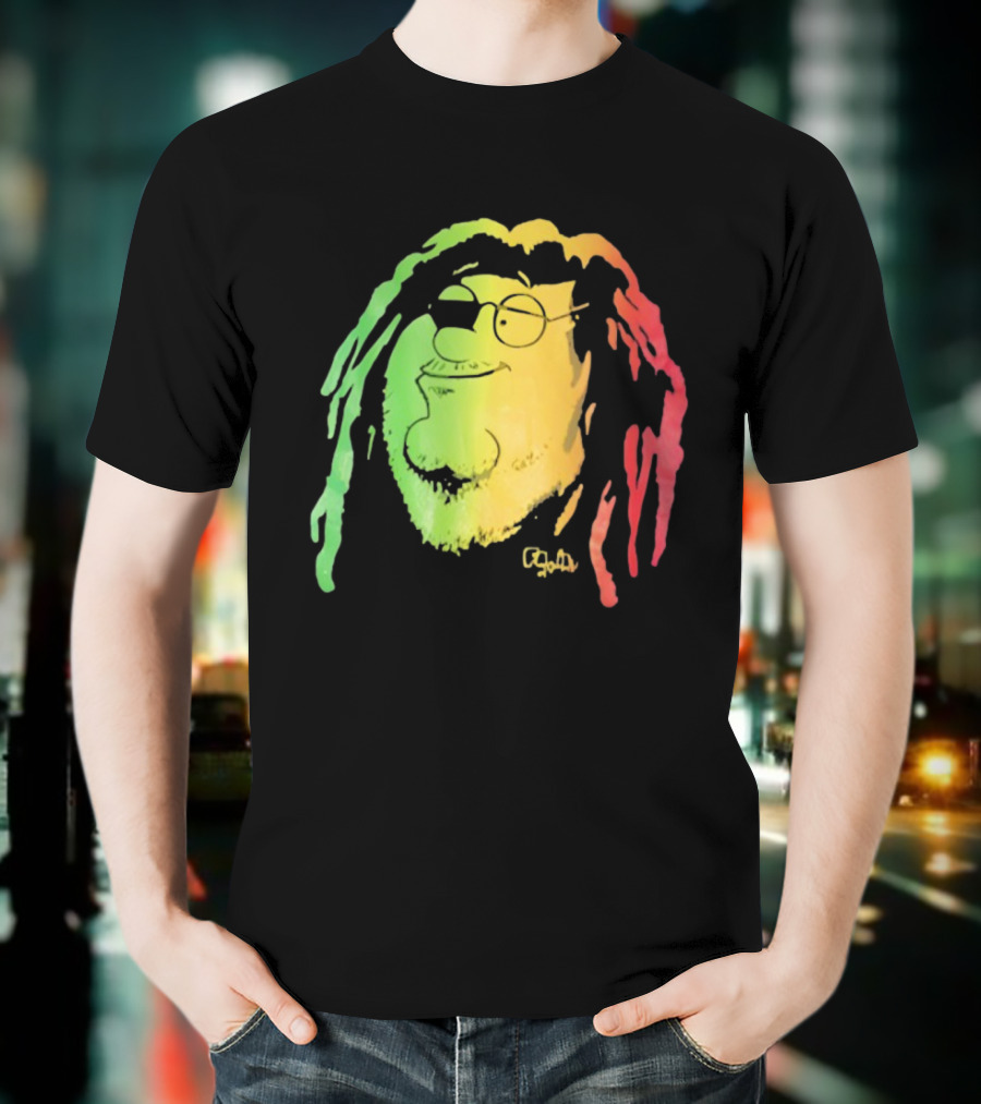 Family Guy Peter Griffin Rasta Colors Bob Marley Style T-Shirt