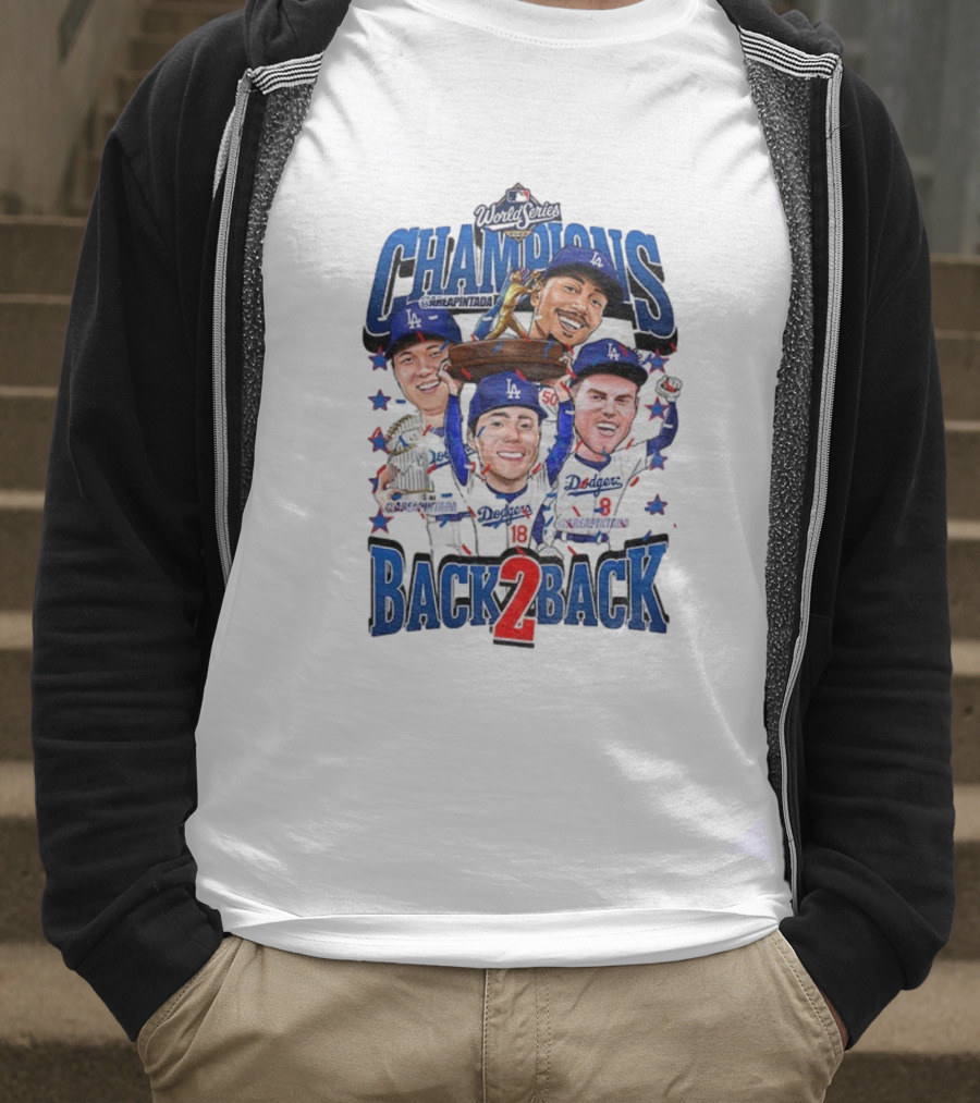 Los Angeles Dodgers World Series Champions Back 2 Back MLB Baseball 2025 T-Shirt