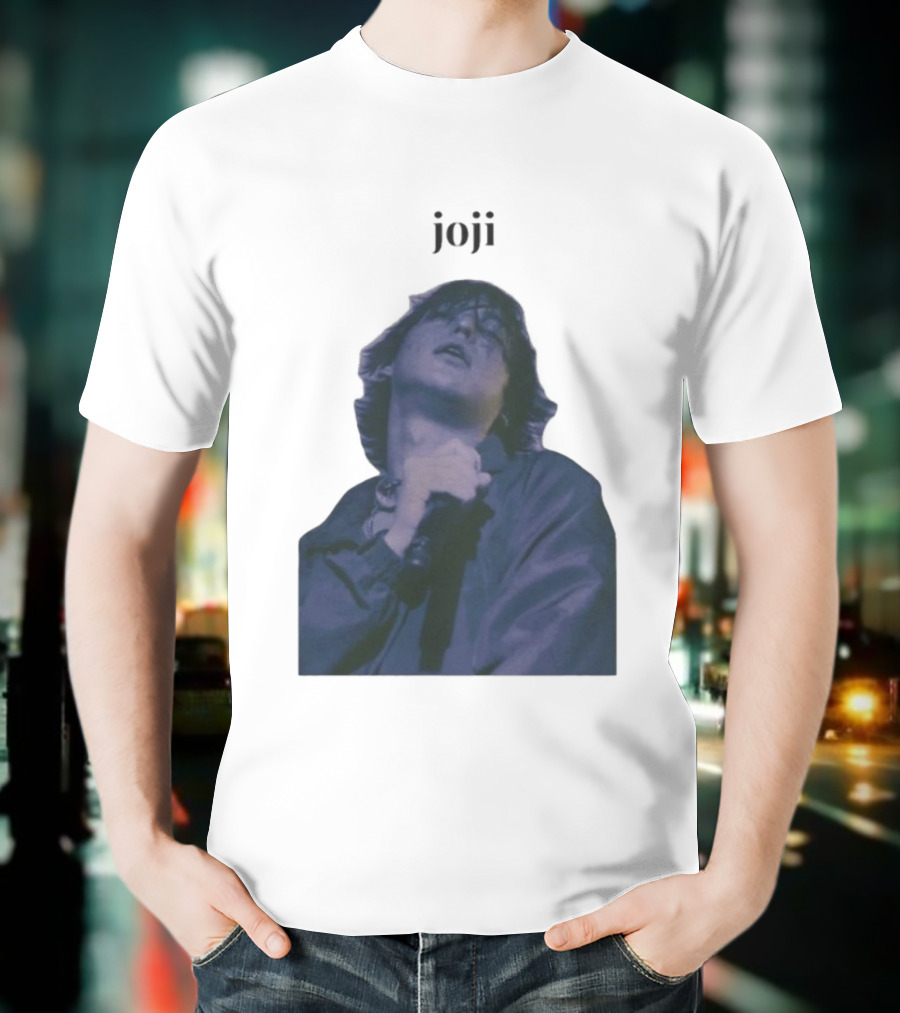 Joji Singer Mic Moment Blue Jacket Performance T-Shirt
