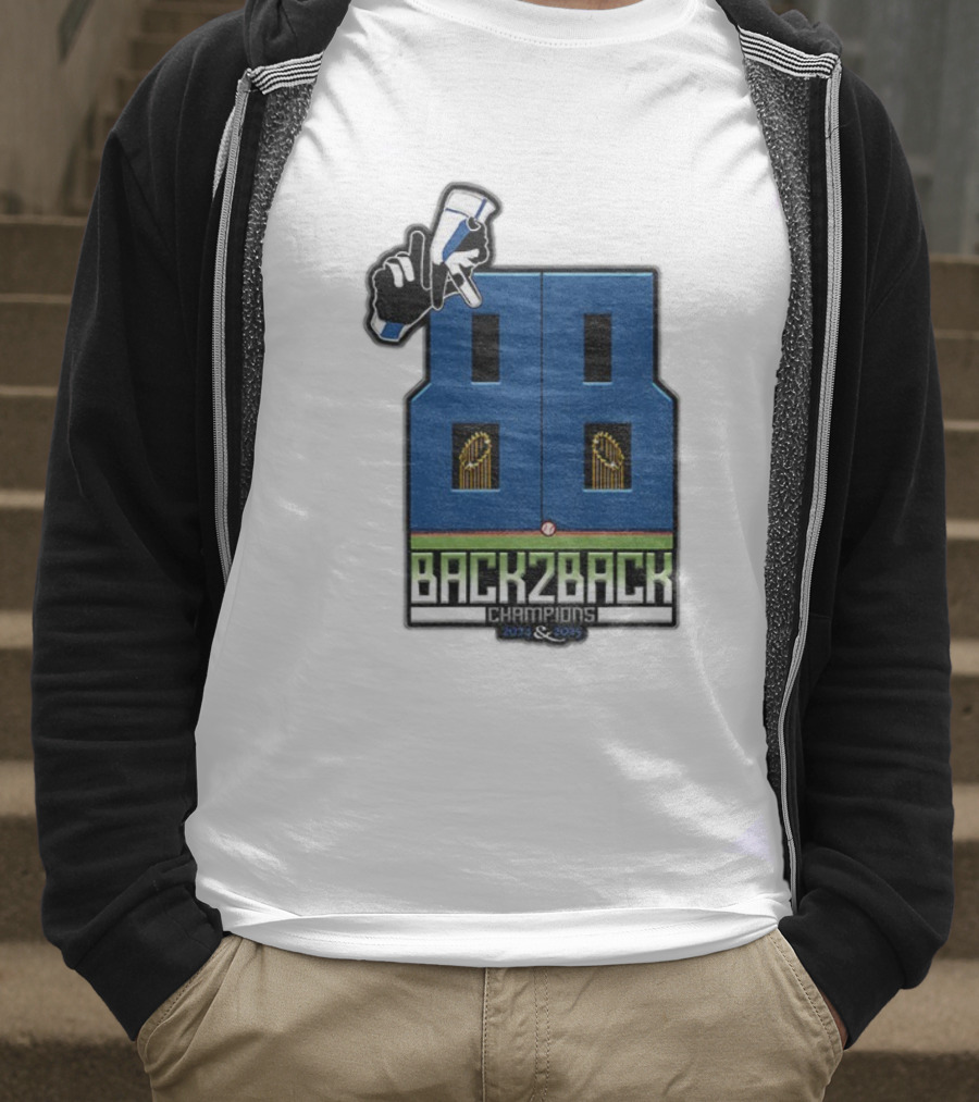 Back 2 Back Champions 2024 2025 MLB World Series Athlete Dodgers T-Shirt