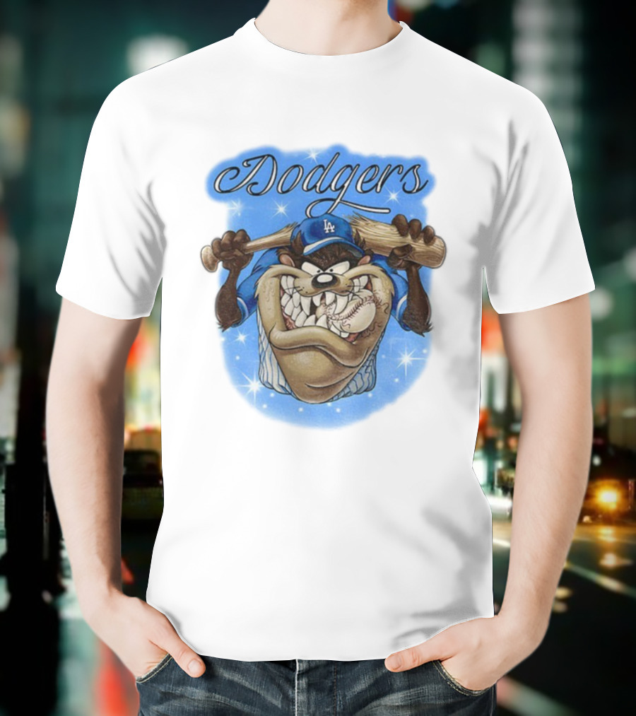 Los Angeles Dodgers Taz Baseball World Series 2025 Blue Crew MLB T-Shirt