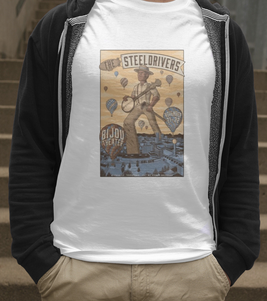 The SteelDrivers Bijou Theater Knoxville November 21-22 2025 Concert T-Shirt