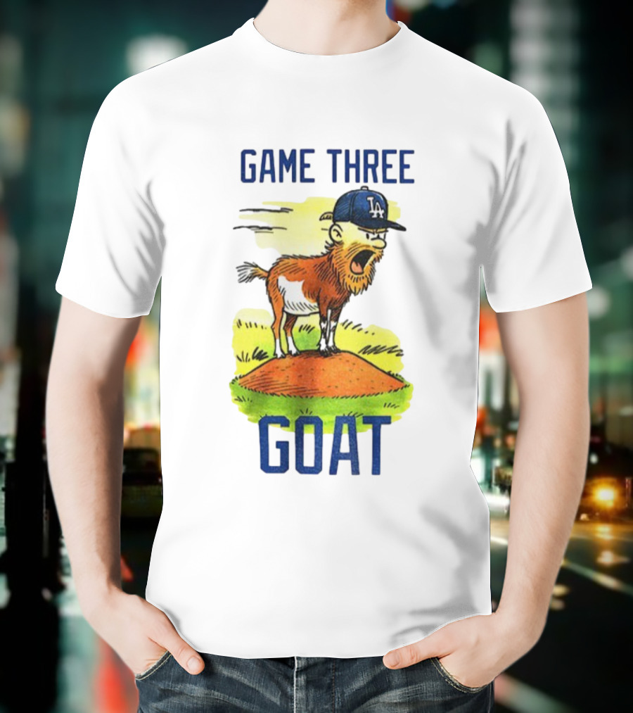 Game Three Goat Los Angeles Dodgers MLB Baseball World Series 2025 T-Shirt