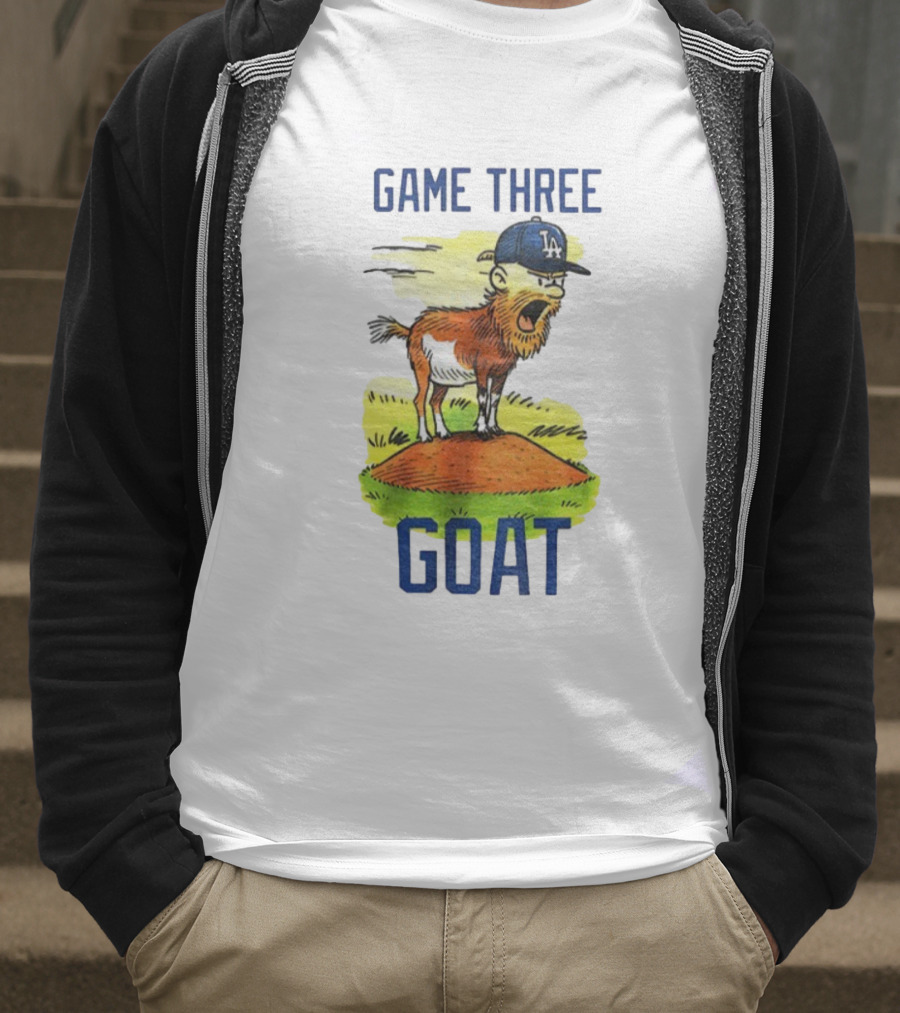 Game Three Goat Los Angeles Dodgers MLB Baseball World Series 2025 T-Shirt