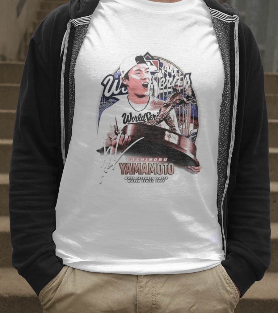 Yoshinobu Yamamoto MVP Most Valuegue Player World Series 2025 MLB Signature T-Shirt