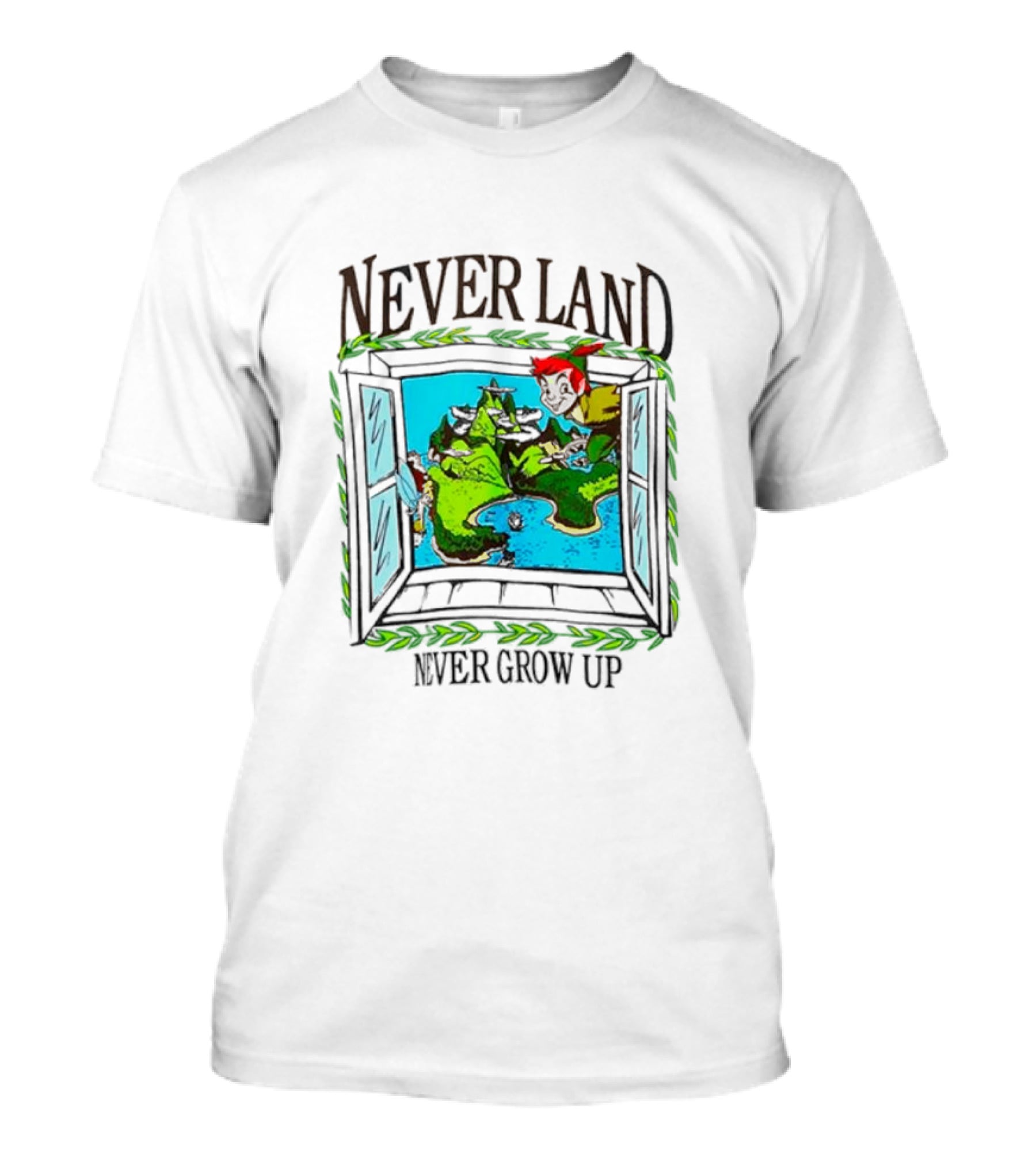 Neverland Never Grow Up Window Disney Peter Pan T-Shirt