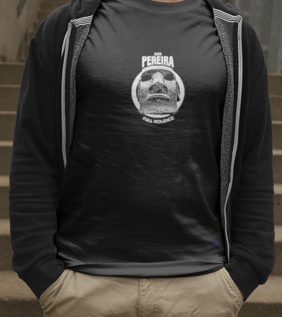 Alex Pereira Full Violence Easter Island Head T-Shirt