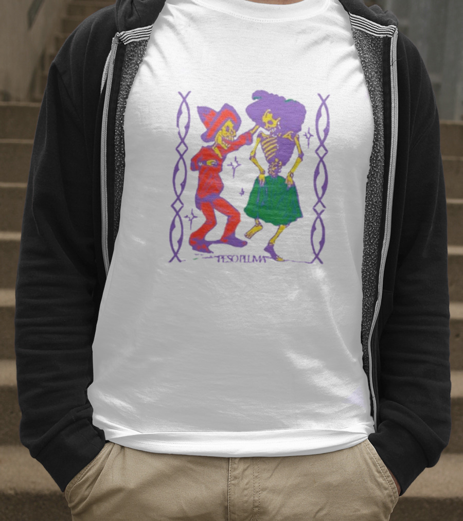 Peso Pluma Calacas Bailando Skeletons In Dance T-Shirt
