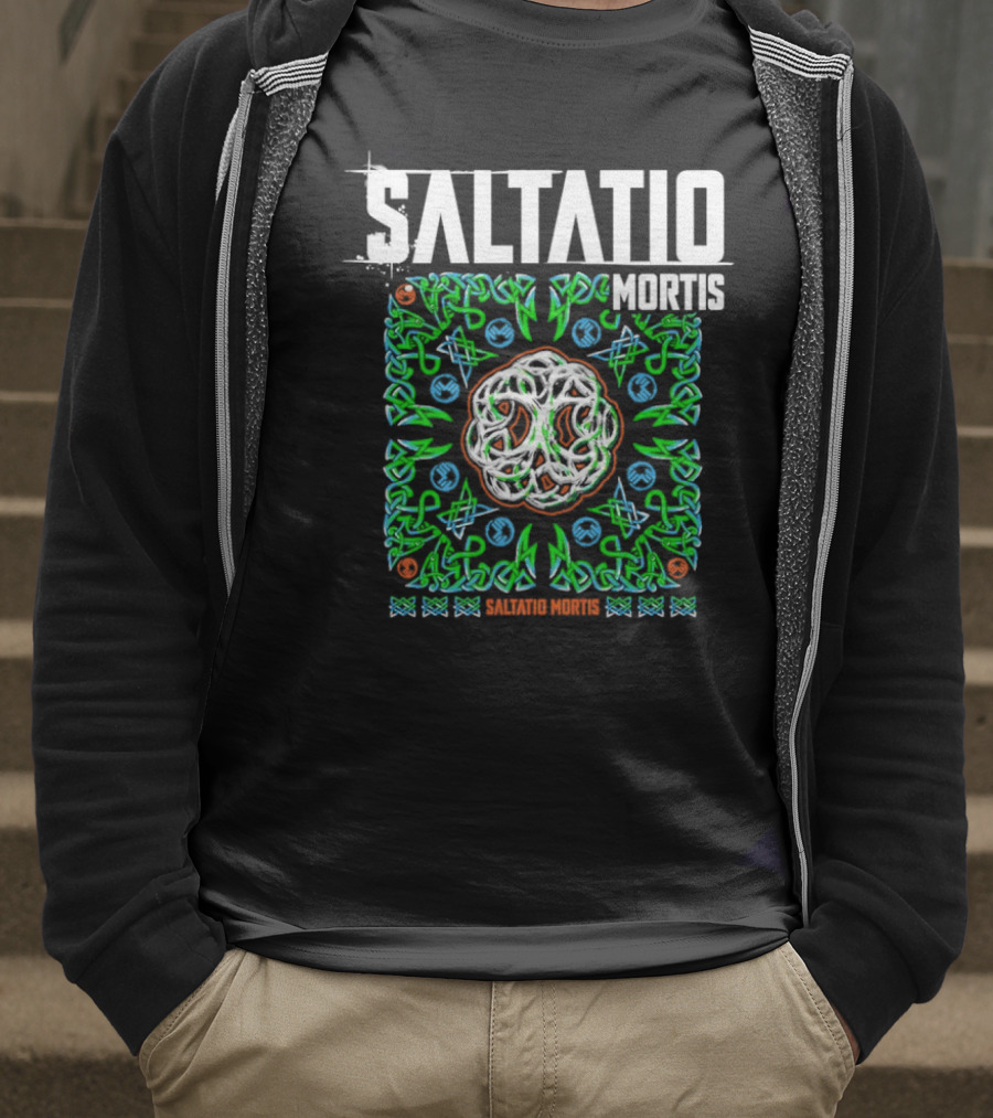 Saltatio Mortis Celtic Knotwork Green Mystical T-Shirt