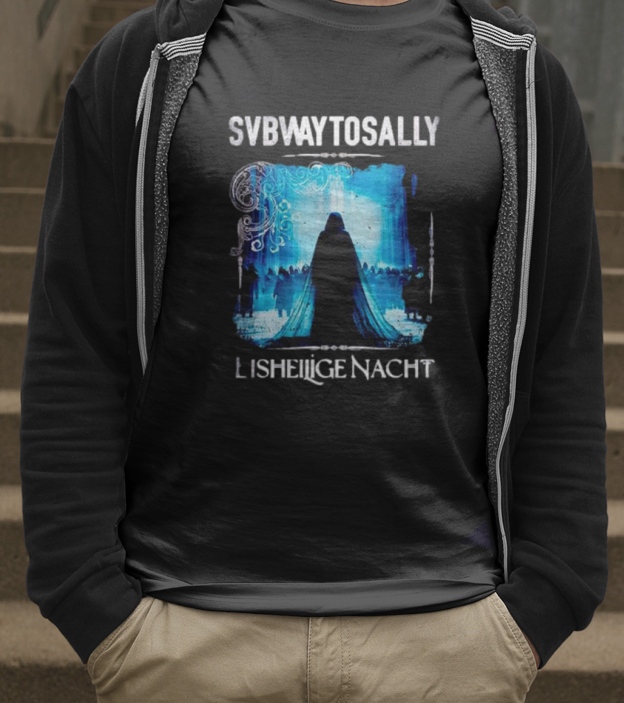 Subway To Sally Eisheilige Nacht Gothic Concert Imagery Blue Silhouette Mystical T-Shirt