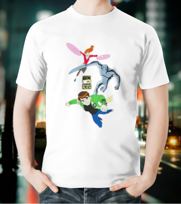 Ben 10 Ultimate Alien Characters Trio Action Flight T-Shirt