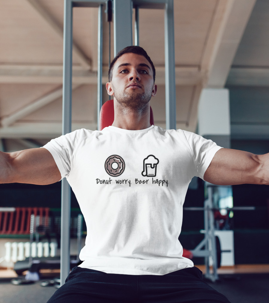 Donut Worry Beer Happy Donut Beer Icons T-Shirt