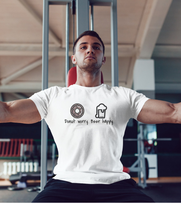 Donut Worry Beer Happy Donut Beer Icons T-Shirt