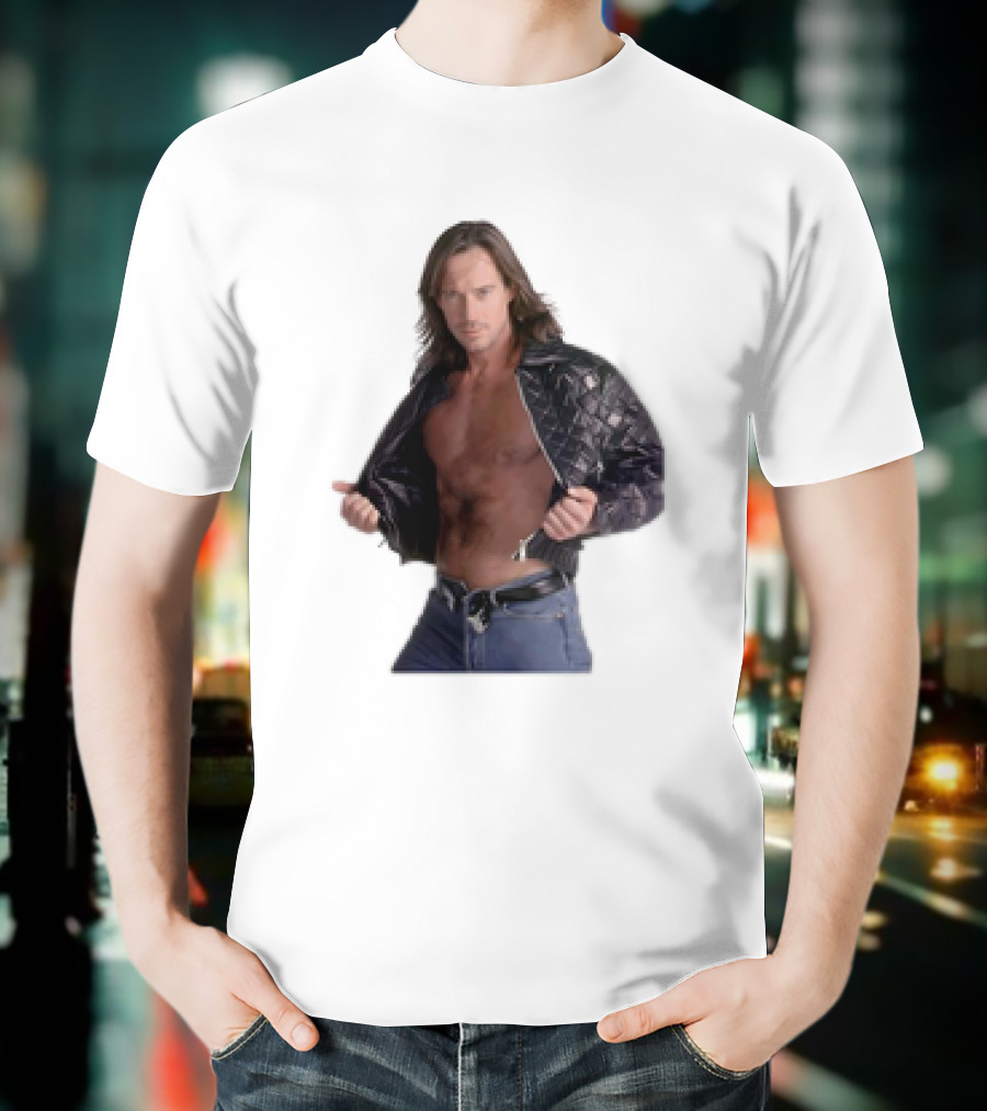 The Night's Kevin Sorbo In Classic Tough-Guy Leather Look T-Shirt
