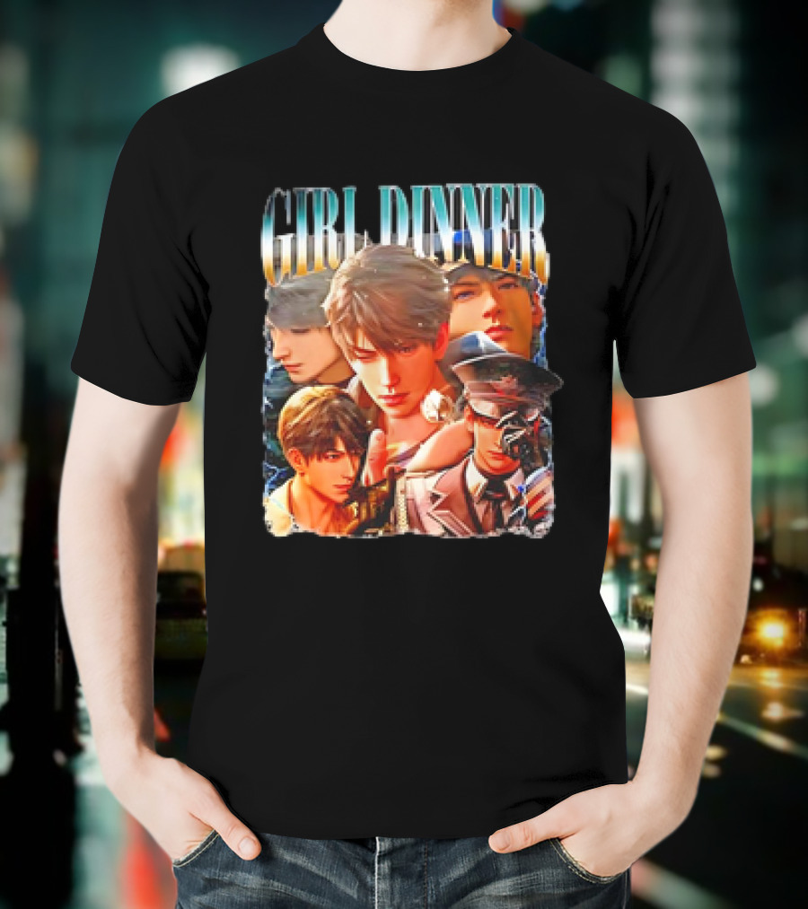 Girl Dinner Caleb Love Deepspace Anime Collage T-Shirt