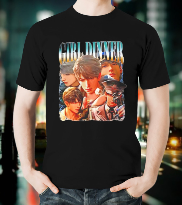 Girl Dinner Caleb Love Deepspace Anime Collage T-Shirt