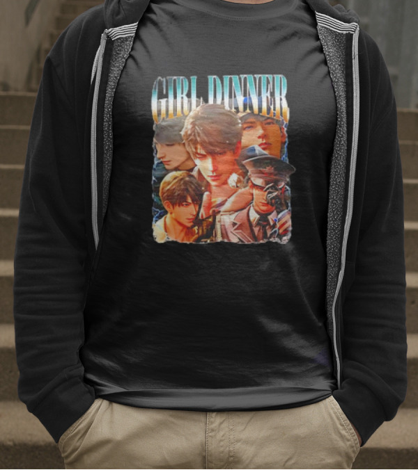 Girl Dinner Caleb Love Deepspace Anime Collage T-Shirt