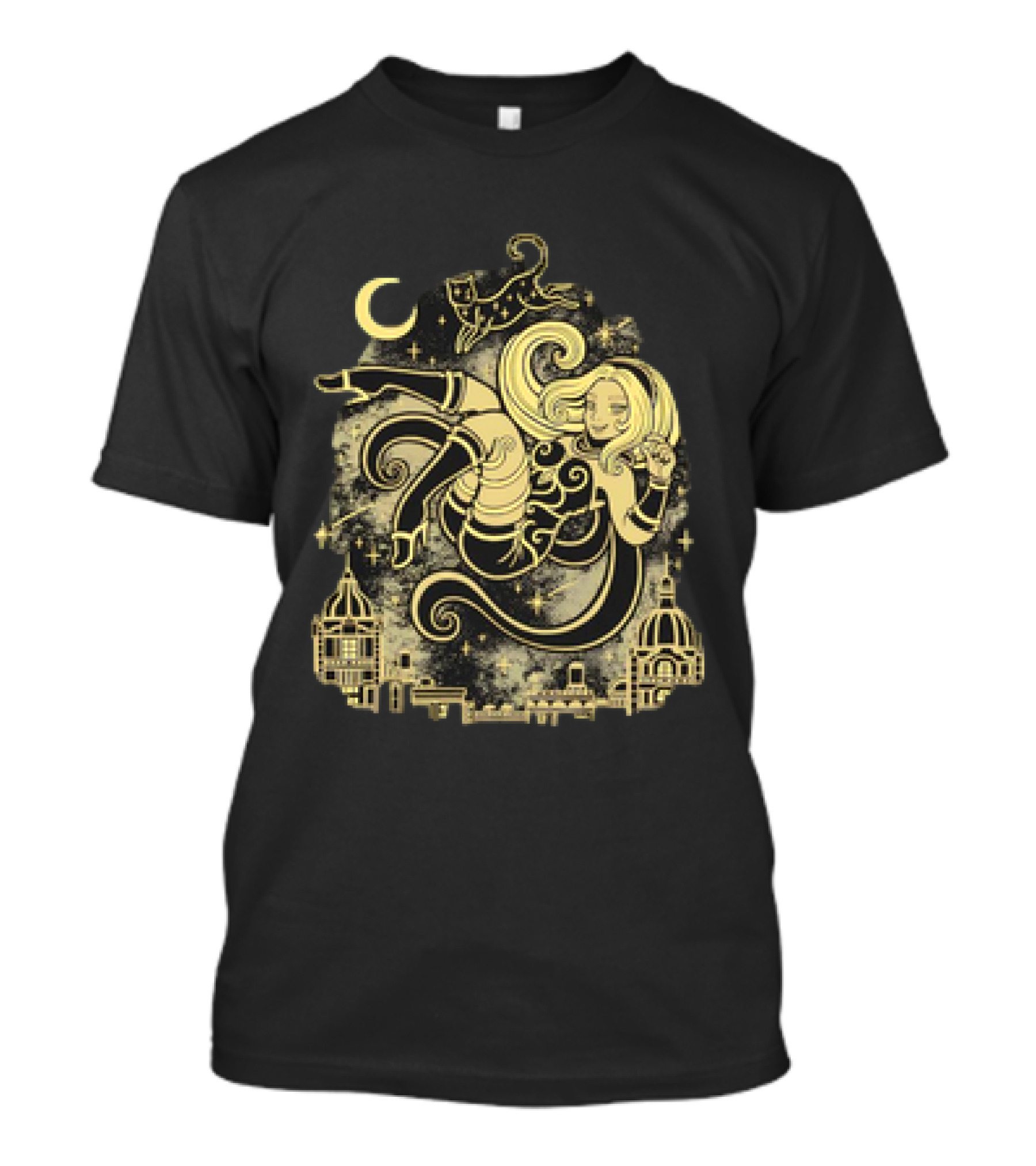 Gravity Rush Floating Cat and Girl in the S...T-Shirt 