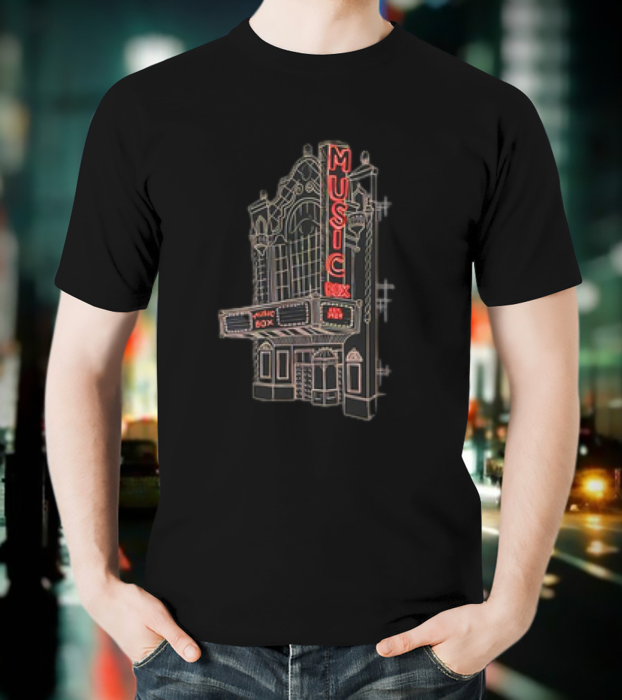 Music Box Theater Neon Sign Est 1929 T-Shirt