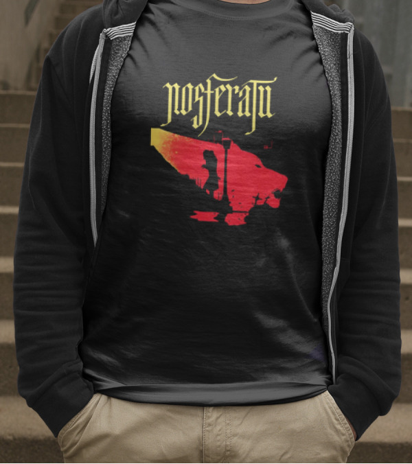 Nosferatu Vampire Silhouette Boat Scene T-Shirt