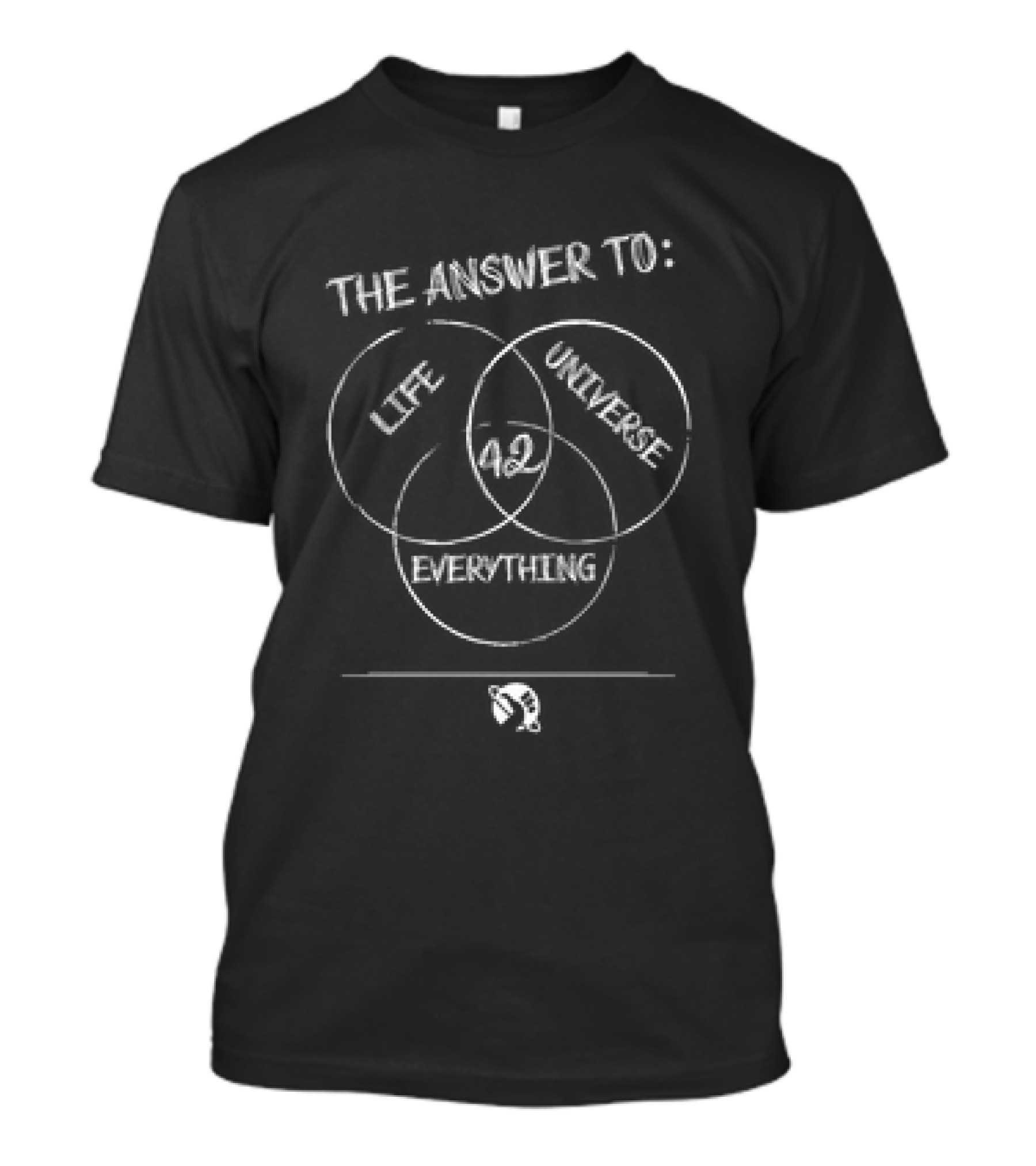 The Hitchhiker’s Guide To The Galaxy Venn Diagram 42 Answer To Life Universe Everything T-Shirt