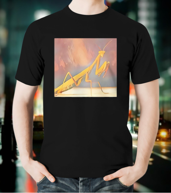 The Praying Mantis Abstract Pastel Insect T-Shirt
