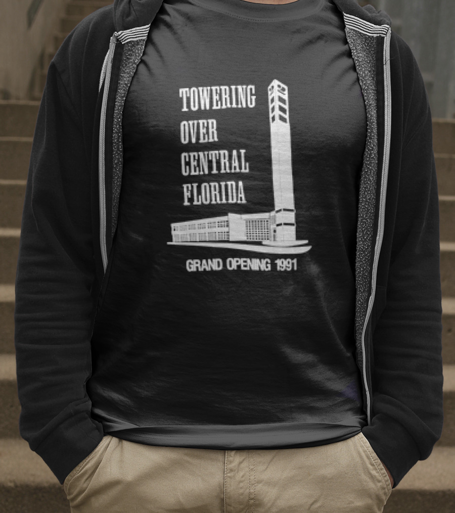Towering Over Central Florida Grand Opening 1991 Clock Tower Building T-Shirt