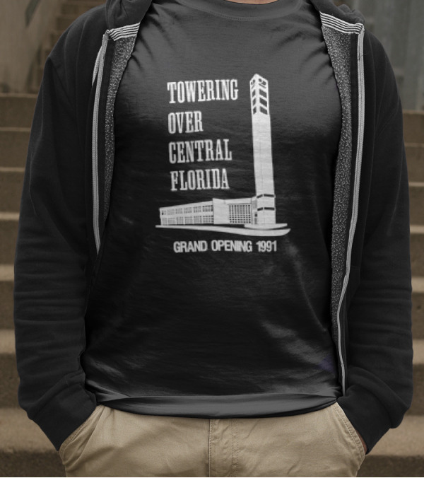 Towering Over Central Florida Grand Opening 1991 Clock Tower Building T-Shirt