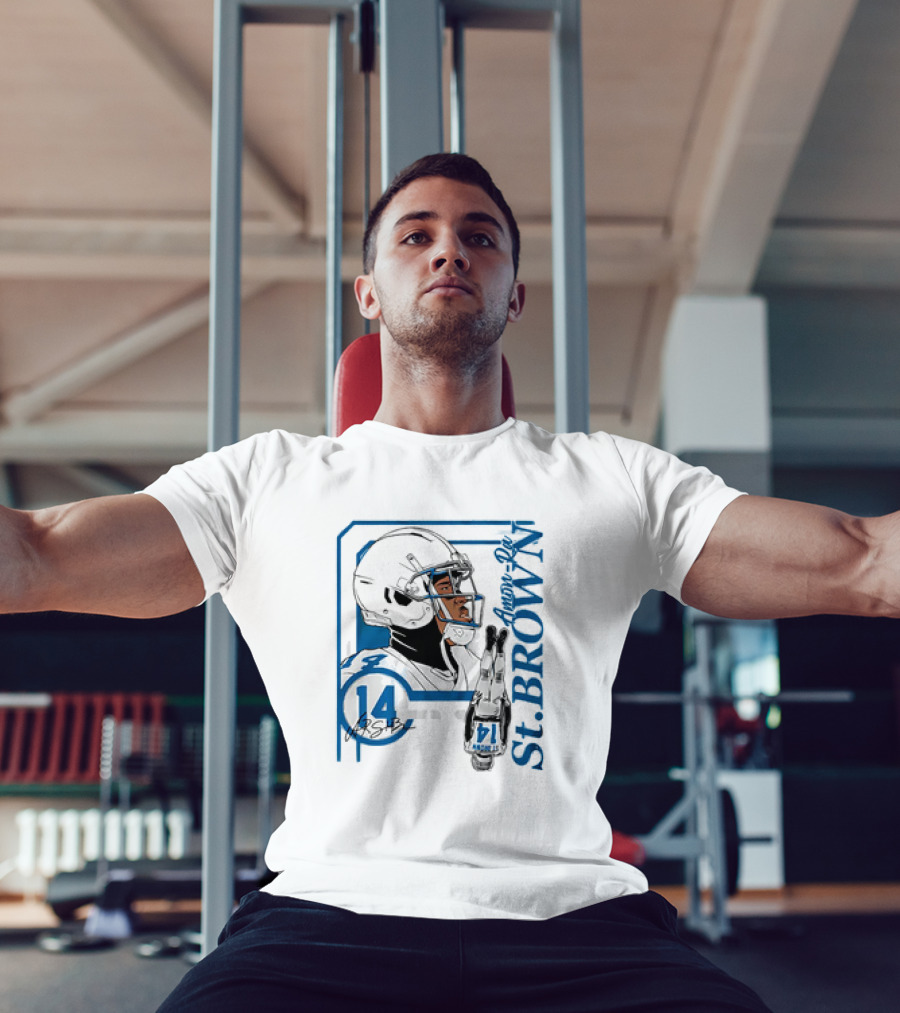 Amon-Ra St. Brown 14 Detroit Lions NFL Football Vintage Collage T-Shirt