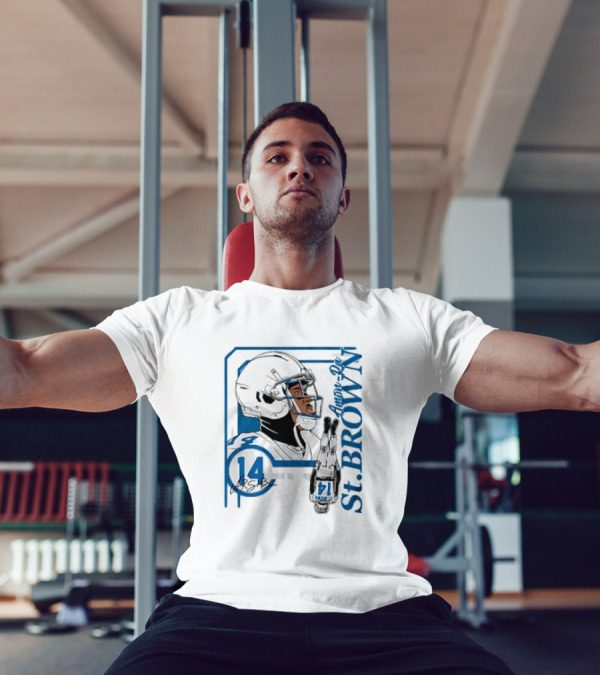 Amon-Ra St. Brown 14 Detroit Lions NFL Football Vintage Collage T-Shirt