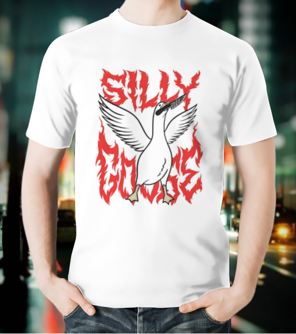 Silly Goose Tragic Girls Goose With Knife T-Shirt