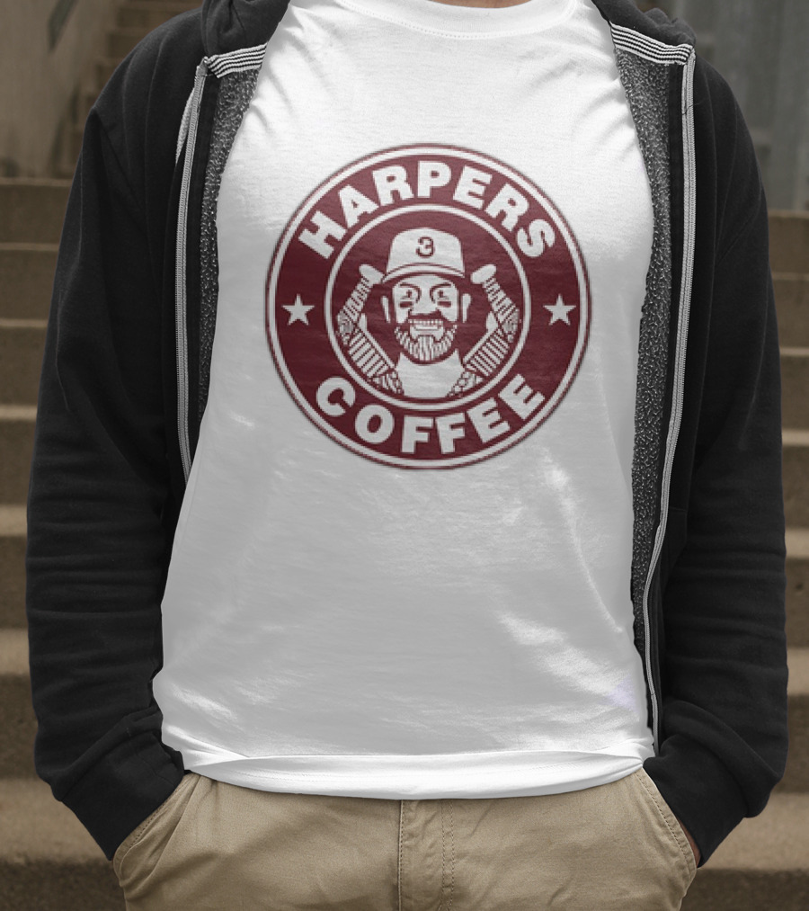 Bryce Harper Harpers Coffee MLBPA Baseball T-Shirt