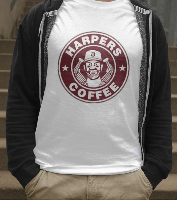 Bryce Harper Harpers Coffee MLBPA Baseball T-Shirt