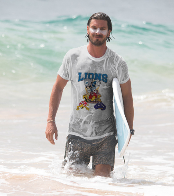 Lions Mario Stomps 49ers Chiefs Ravens T-Shirt