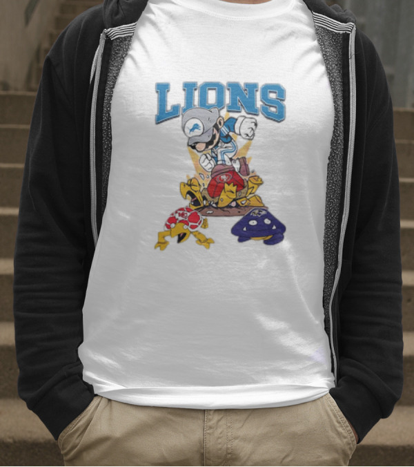 Lions Mario Stomps 49ers Chiefs Ravens T-Shirt