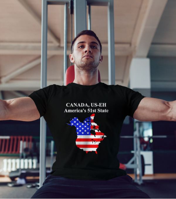 Canada US-EH America's 51st State Map T-Shirt